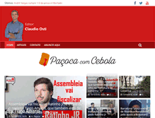 Tablet Screenshot of pacocacomcebola.com.br